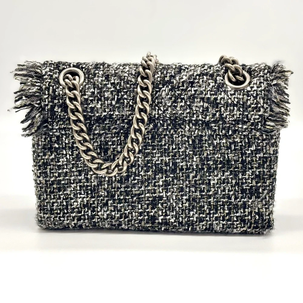 Kurt Geiger Tweed Mini Brixton Bag